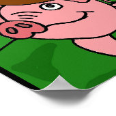 AL- Barnyard Animals Folk Art Poster (Ecke)