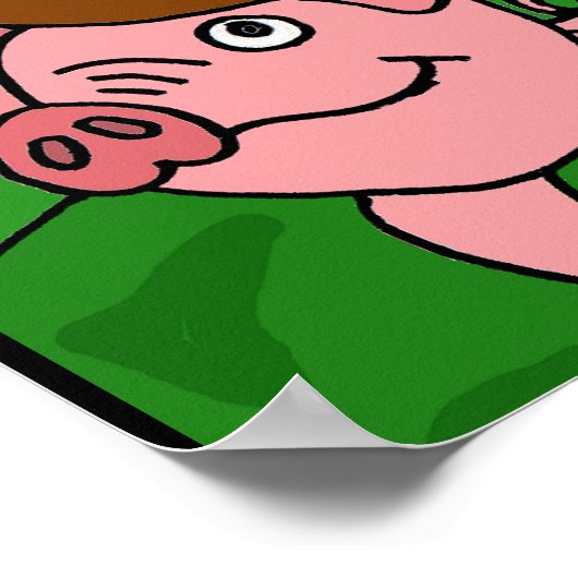 AL- Barnyard Animals Folk Art Poster (Ecke)