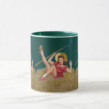 Al Buell Vintag Farm Farm Button Up Girl