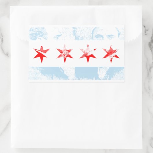 Al Capone Chicago Flag Rechteckiger Aufkleber (Tasche)
