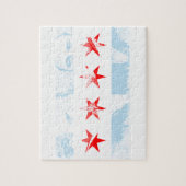 Al Capone Chicago Flagge Puzzle (Vertikal)