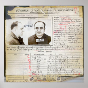 AL CAPONE CRIMINAL GESCHICHTE 1932 POSTER