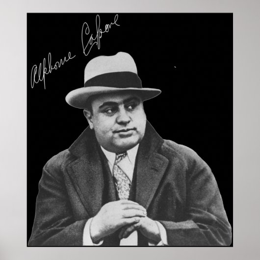 Al Capone Reproduction Signature Merchandise Poster (Vorne)