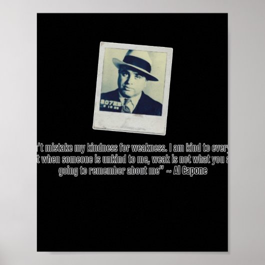 Al Capone Zitat Poster (Vorne)