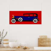 Al Capone's Cadillac 16 V - Roaring 20 Poster (Küche)