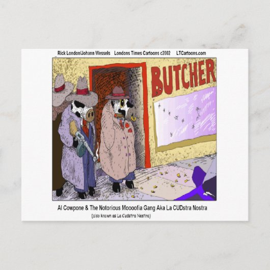 Al Cowpone & The Moofia Gang Funny Cows Postkarte (Vorderseite)