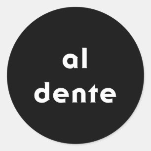 Al Dente Pasta Runder Aufkleber