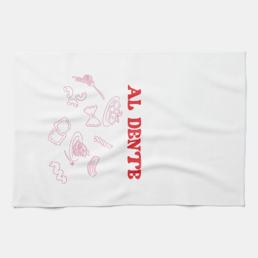 Al Dente Pink und Red Geschirrtuch (Horizontal)