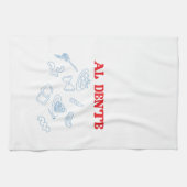 Al Dente Red und Blue Geschirrtuch (Horizontal)