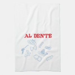 Al Dente Red und Blue Geschirrtuch