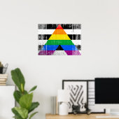 AL FLAG DISTRESSED -.pnng Poster (Heimbüro)