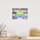 AL FLAG DISTRESSED -.pnng Poster (Küche)