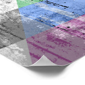 AL FLAG DISTRESSED -.pnng Poster (Ecke)