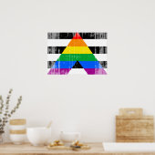 AL FLAG DISTRESSED -.pnng Poster (Küche)