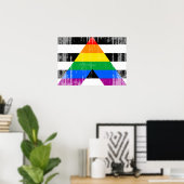 AL FLAG DISTRESSED -.pnng Poster (Heimbüro)