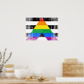 AL FLAG DISTRESSED -.pnng Poster (Küche)