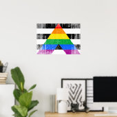 AL FLAG DISTRESSED -.pnng Poster (Heimbüro)