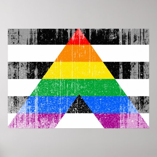 AL FLAG DISTRESSED -.pnng Poster (Vorne)