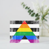 AL FLAG DISTRESSED -.pnng Postkarte (Stehend Vorderseite)