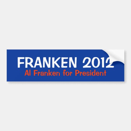 Al Franken für Präsidenten Autoaufkleber 2012 (Vorne)