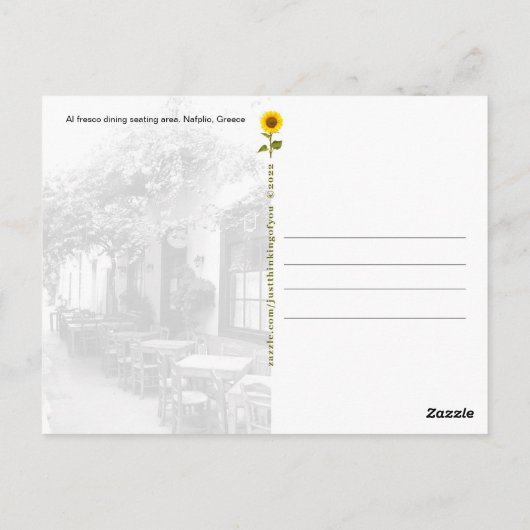 Al Fresco, Nafplio, Griechenland - Postkarte (Rückseite)