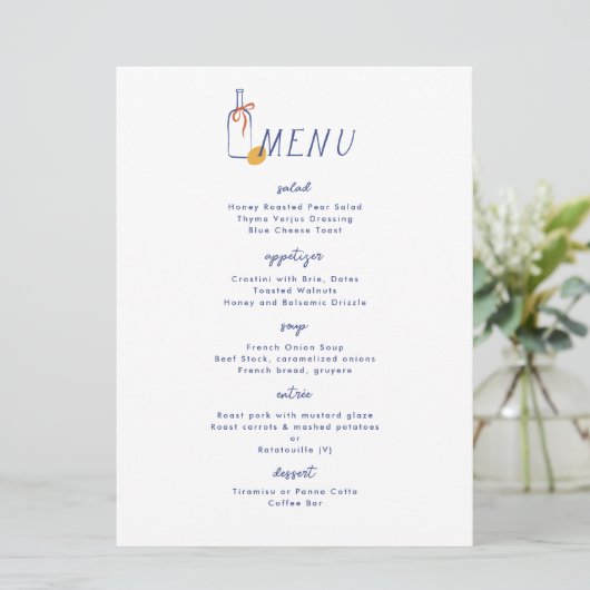 Al Fresco Wine Lemon Einladung (Stehend Vorderseite)