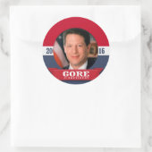 AL GORE 2016 RUNDER AUFKLEBER (Tasche)