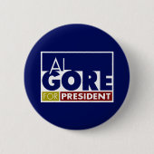 Al Gore für Präsident V1 Button (Vorderseite)