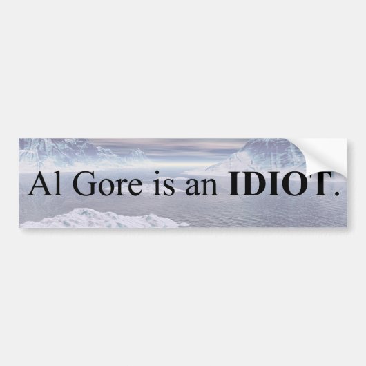 Al Gore ist ein Idiot Autoaufkleber (Vorne)