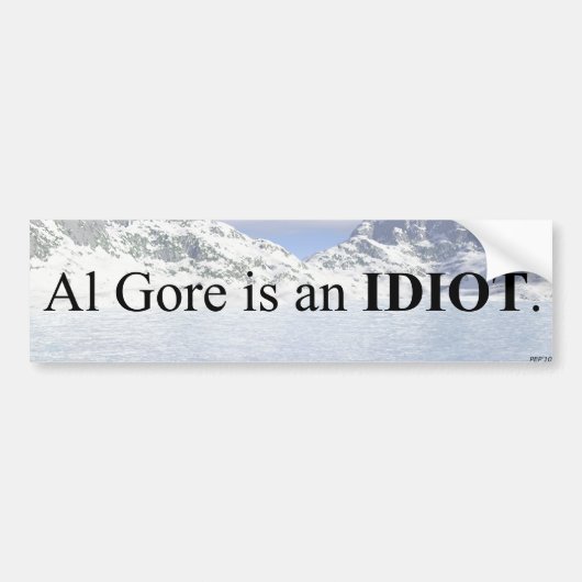 Al Gore ist ein Idiot Autoaufkleber (Vorne)