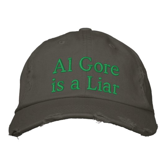 Al Gore ist ein LIAR Bestickte Kappe (Vorderseite)