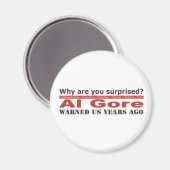 Al Gore warnte uns Magnet (Vorderseite/Rückseite)