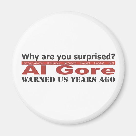 Al Gore warnte uns Magnet (Vorne)