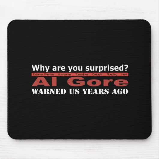 Al Gore warnte uns Mousepad (Vorne)