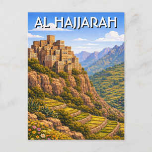 Al Hajjarah Jemen Reise Postkarte