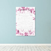 Al HaNisim Hanukkah Gebet in Hebräisch & Englisch Leinwanddruck (Insitu (Holzboden))