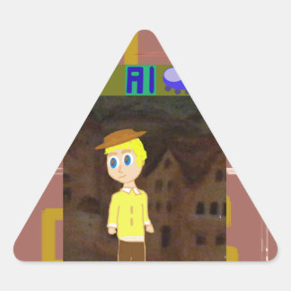 Al in Town Spaceship Sticker