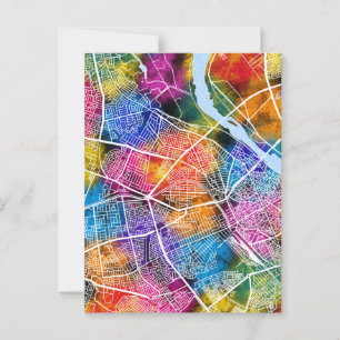 Al Mawsil Al Jadidah (Mosul) Iraq City Map Postkarte