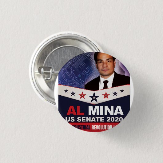 Al Myna US Senate Merchandise Button (Vorne & Hinten)