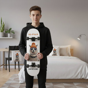 AL-PACO   Individuelles Urban Skater Alpaka Skateboard