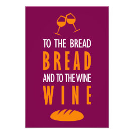 Al pan, pan, y al vino, vino fotodruck