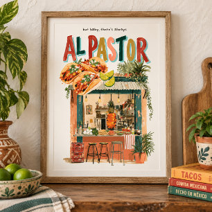 Al Pastor Taco Stand Mexicanisches Lebensmittelkun Poster