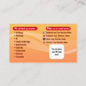 Al Pastor Tacos Business Cards Visitenkarte (Rückseite)