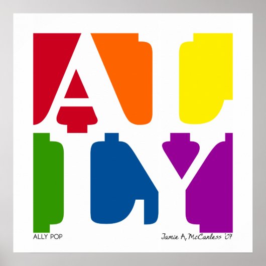 AL Pop Poster (weiß) (Vorne)