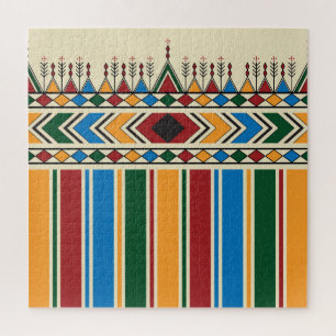 Al-Qatt Al-Asiri inspiriertes geometrisches Muster Puzzle