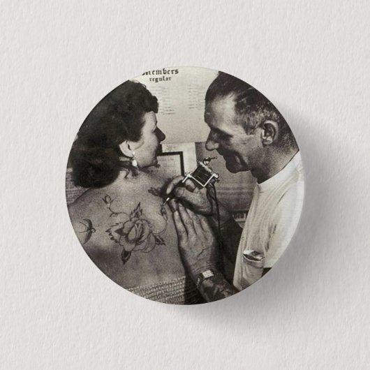 Al Shieferly tätowiert Rose Button (Vorderseite)