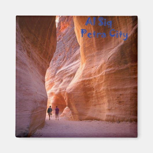 Al Siq in Petra City Kühlschrankmagnet Souvenir (Vorne)