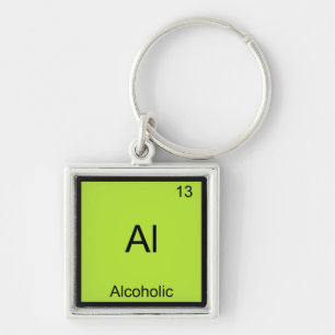 Al - Symbol für alkoholische Chemie Schlüsselanhänger