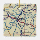 AL Vintage Map Centre Keramikornament (Rückseite)