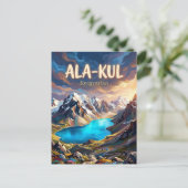 Ala-Kul-See Kirgisistan Postkarte (Stehend Vorderseite)